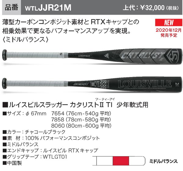 JJR21M 2021ルイスビルスラッガー カタリストⅡTi 少年軟式用